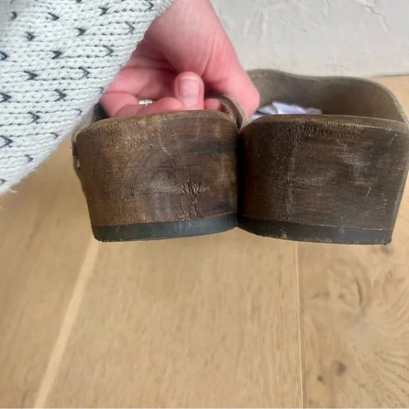 Lotta From Stockholm Classic Taupe Ouled Nubuck w/ Brown Base Swedish Clogs - Picture 5 of 10